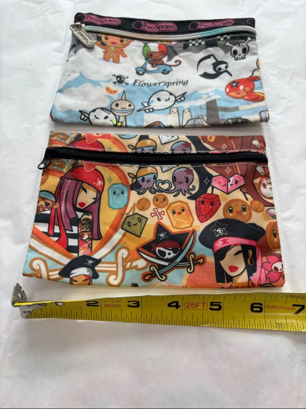 FlowerSpring Tokidoki Multi-Color Cartoon Cosmetic Pouch Set - Picture 4 of 4